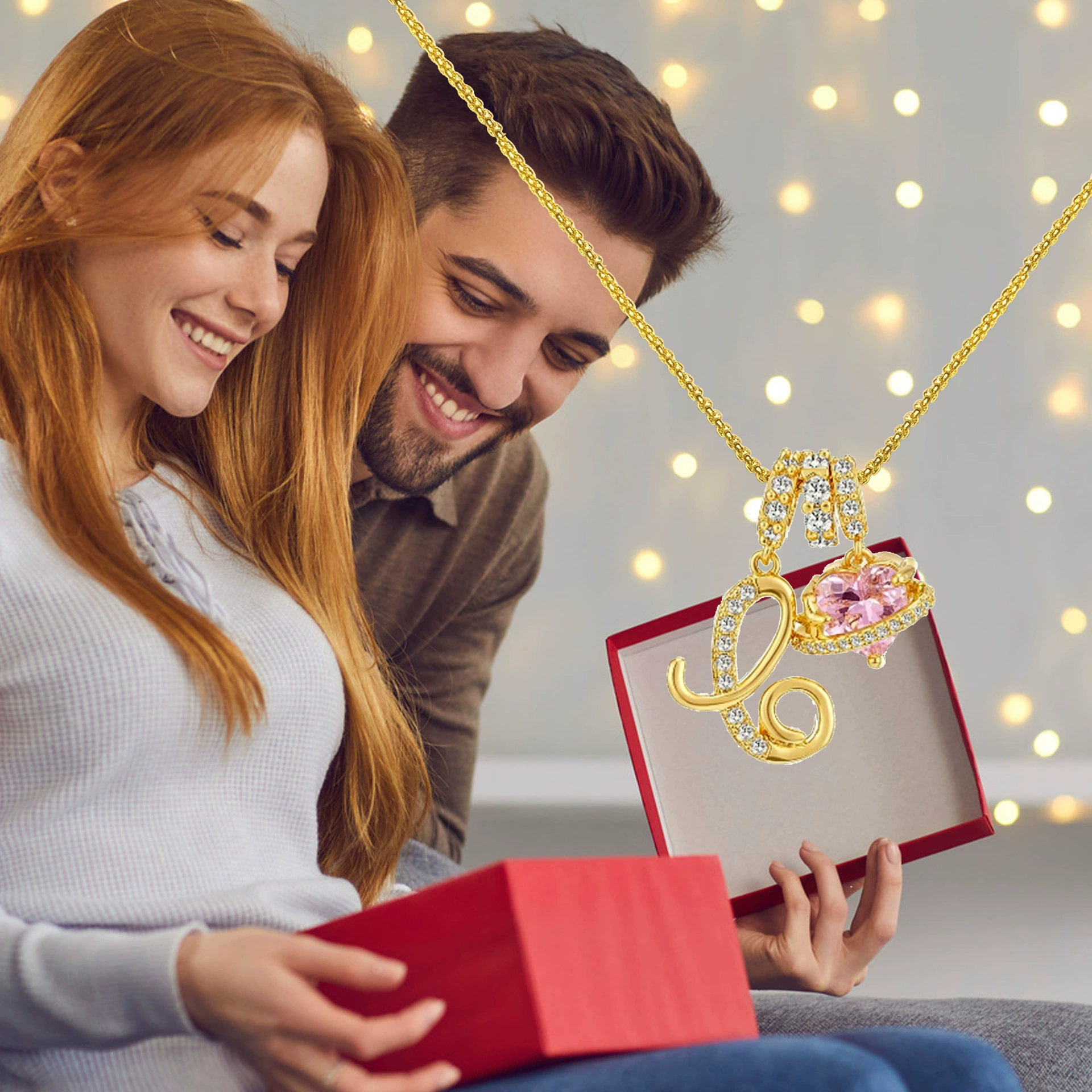 Initial Necklace 26 English Letter Necklace Initial Jewelry Best Anniversary Gift For Her - soufeeluk