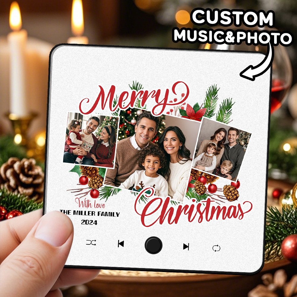 Custom Music Fridge Magnet Photo Sticker Music Wall Photo Sticker That Plays Music Without Cell Phone Christmas Gifts - soufeeluk