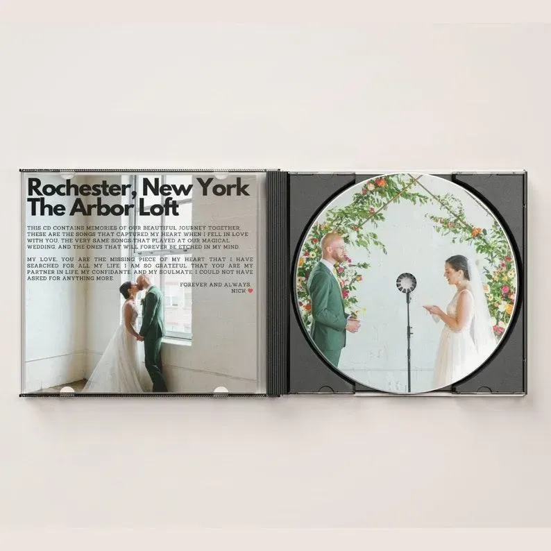 Custom CD & Jewel Case 5/16 Songs Custom CD Mixtape | Personalized Custom CD Album, Valentines, Anniversary Wedding Gift