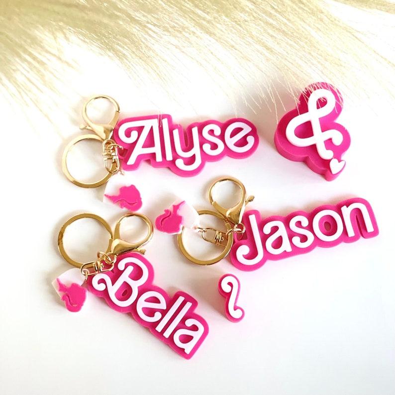 Custom Name Personalized Name Bag Charms - Party Favors - Back to School - Backpack Name Tag Charms - soufeeluk