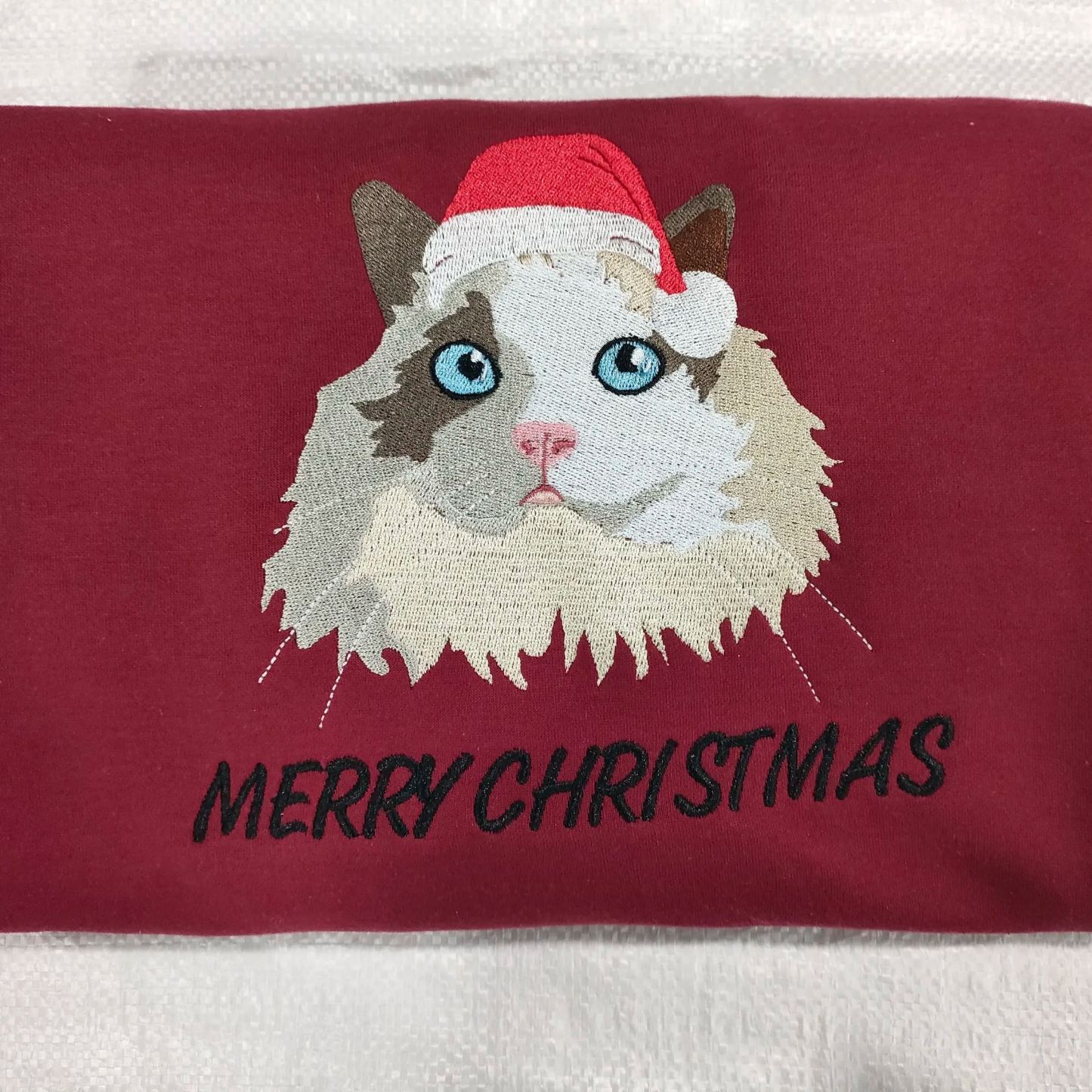 Embroidered Pet Portrait Organic Christmas Jumper Sweatshirt Hoodies - soufeeluk