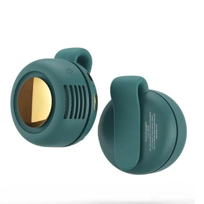 Portable Silent Mini Bladeless Electric Fan Adjustable 3-speed Suspended Waist Fans Rechargeable Rotating Body Fan Suitable for Outdoor Travel Office Travel Accessories Gift - soufeeluk