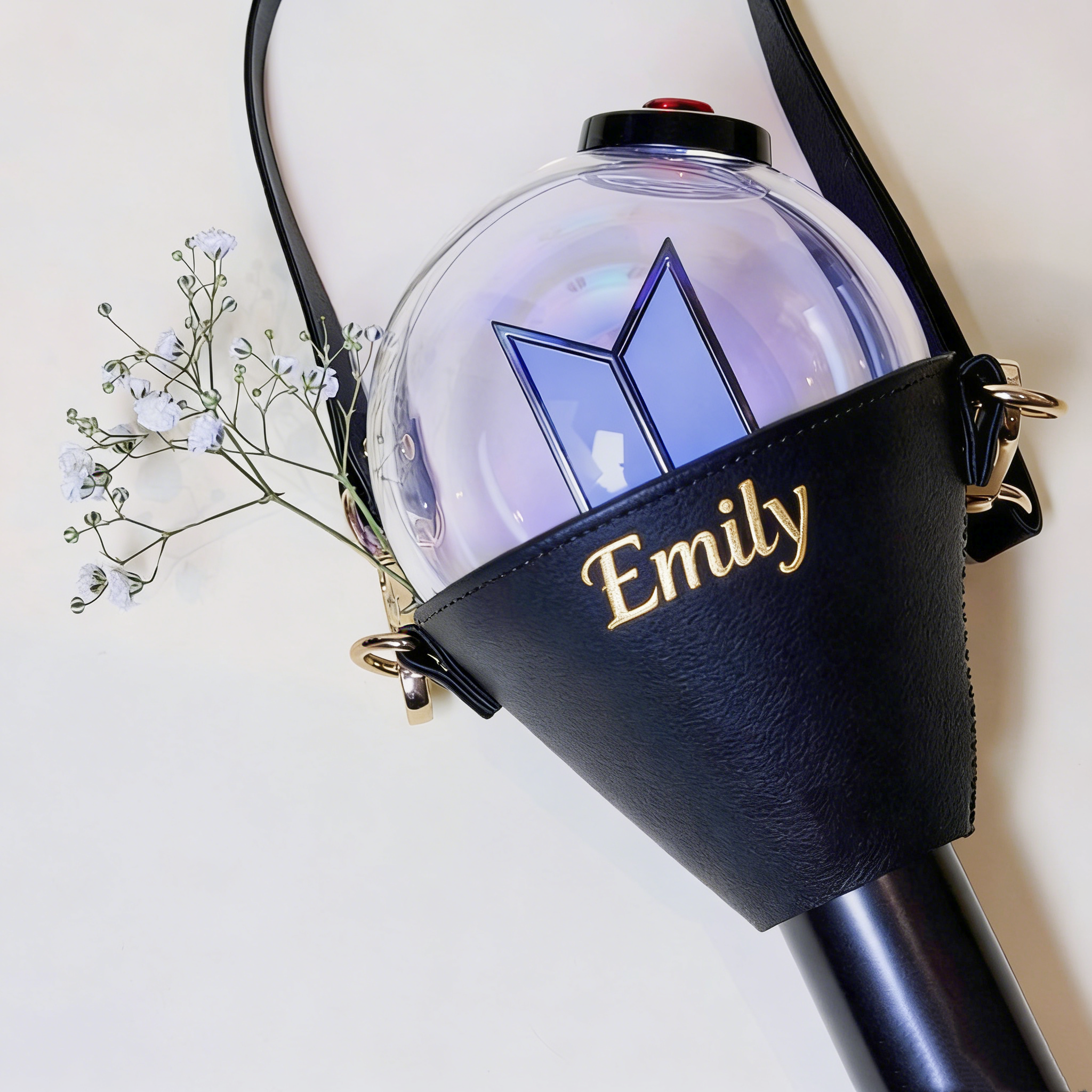 Custom Text Light Stick Strap, Adjustable Crossbody Lanyard for Concert Light Stick, Anti-Loss Shoulder Strap - soufeeluk