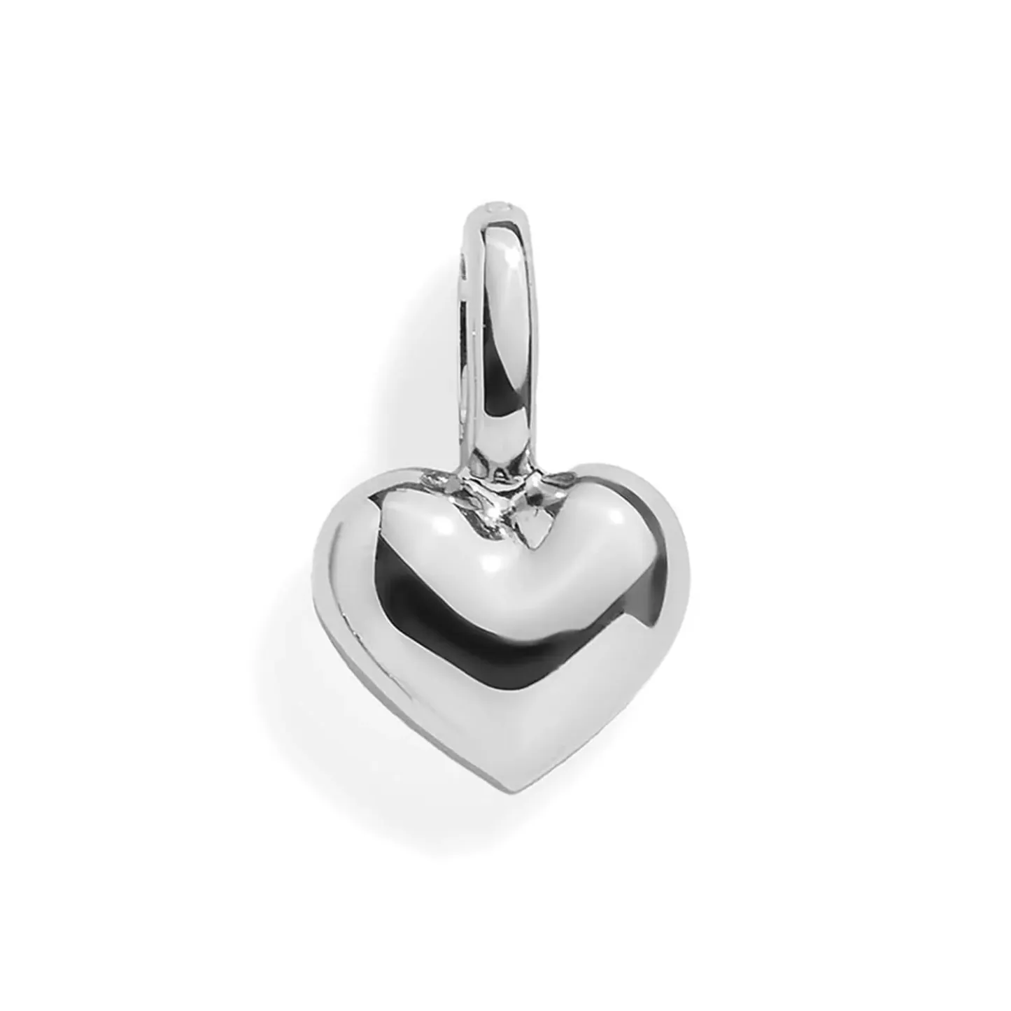 PUFFY HEART CHARM - SILVER - soufeeluk