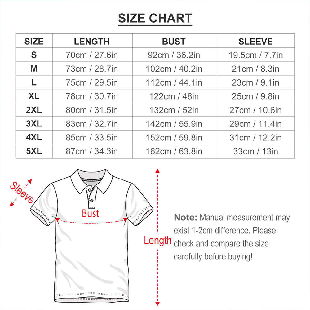 Men's Custom Face Polo Shirt Personalized Light Blue Hawaiian Golf Shirts-MyHawaiianShirts