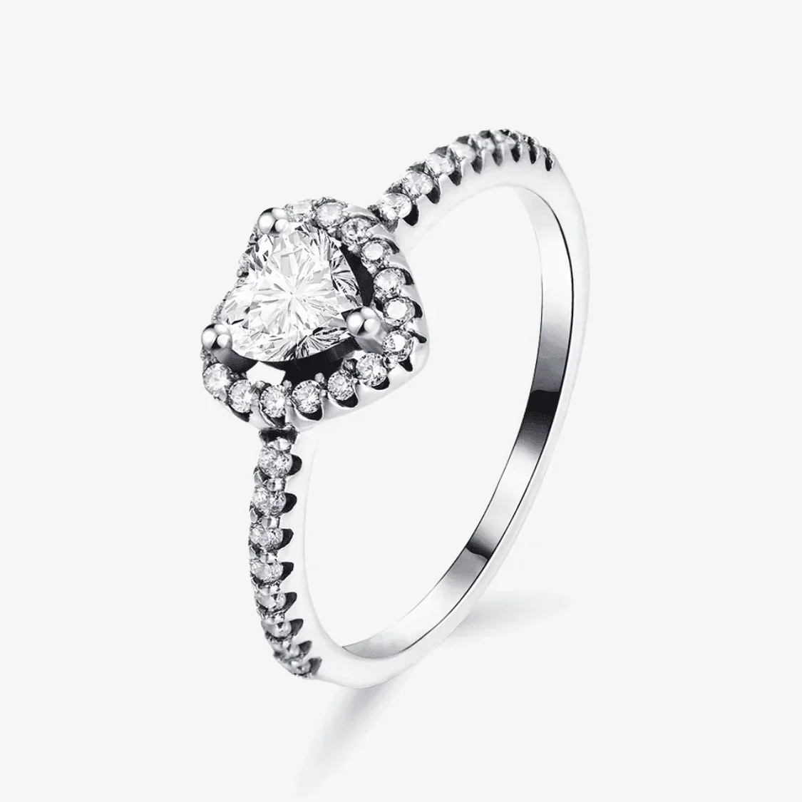 Eternal Heart Promise Ring Silver Ring US Size 5-9 - soufeeluk