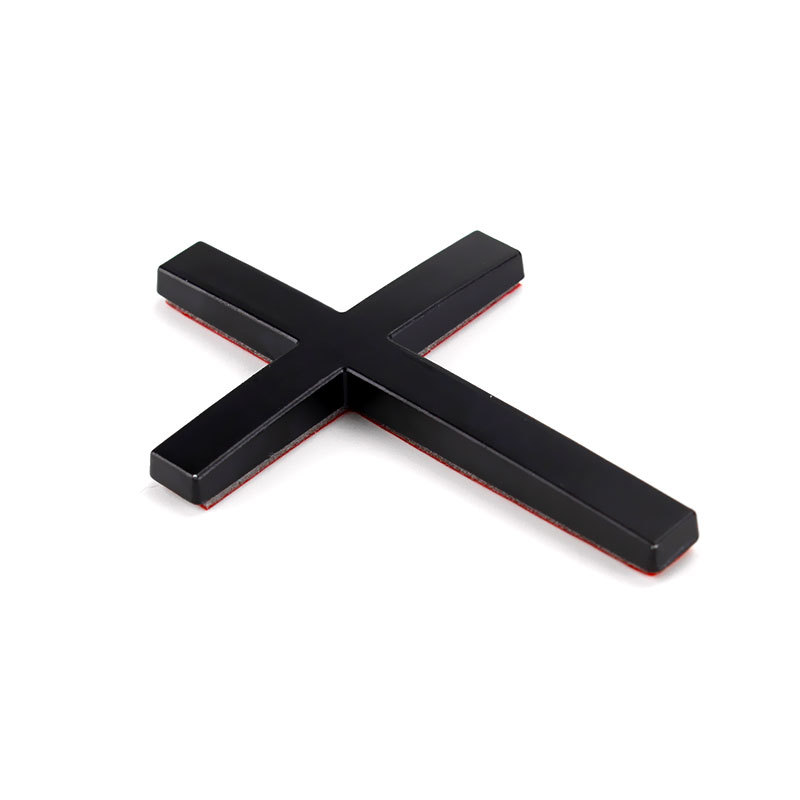 Three-dimensional Cross Car Sticker Zinc Alloy Metal Car Sticker Car Modification Decoration - soufeeluk