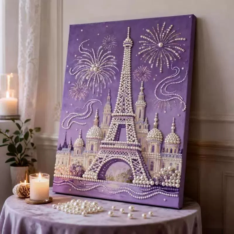 Diy-perlenmalerei-set Mit Rahmen Und Anfängerfreundlichem Bastelset, Elegante Perlenkunst – Das Perfekte Geschenk Für Familie, Freunde Oder Sich Selbst - soufeelde