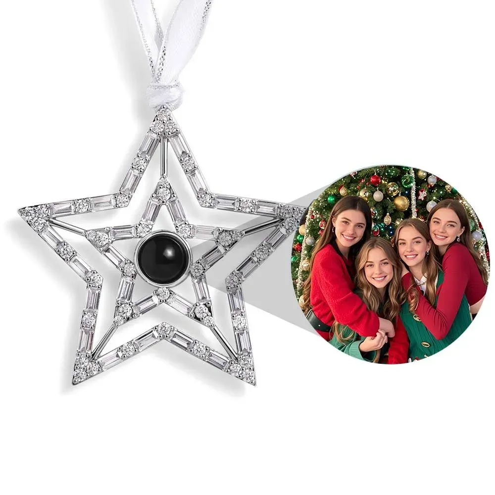 Personalisierte Projektion Ornament Custom Foto Schneeflocke Weihnachten Ornament Geschenke