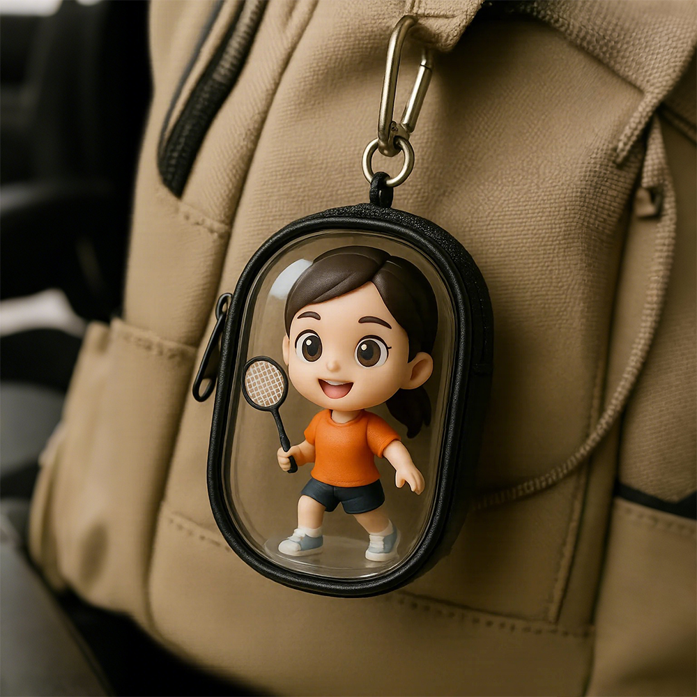 Personalisierter 3d Mini Figur Schlüsselanhänger Personalisierter Rucksack Charm Vom Foto - soufeelde