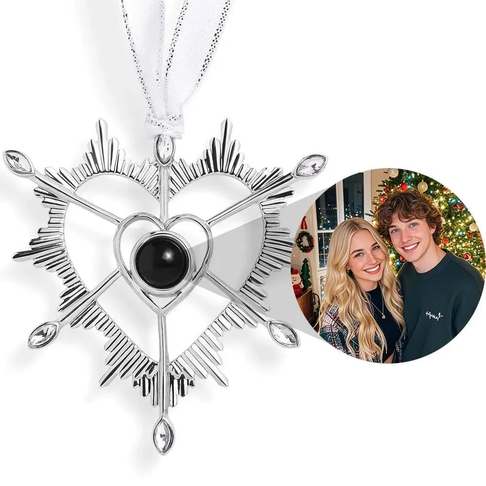 Personalisierte Projektion Ornament Custom Foto Schneeflocke Weihnachten Ornament Geschenke