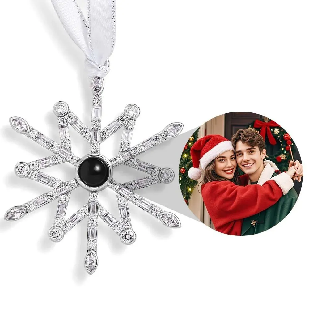 Personalisierte Projektion Ornament Custom Foto Schneeflocke Weihnachten Ornament Geschenke