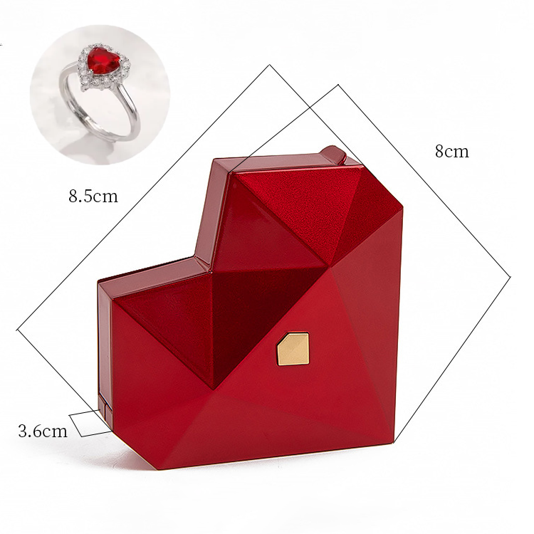 Herz-ring-box Mit Herz-versprechensring, Offener Verstellbarer Ring, Mehrfarbig, Geschenk Für Liebhaber Für Sie