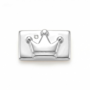 Schlichter Kronen-charm – Silber