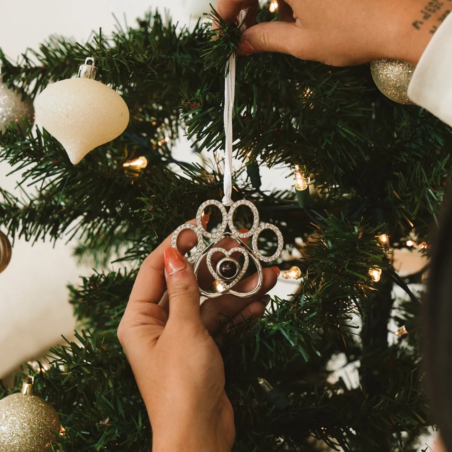 Personalisierte Projektion Ornament Custom Foto Schneeflocke Weihnachten Ornament Geschenke