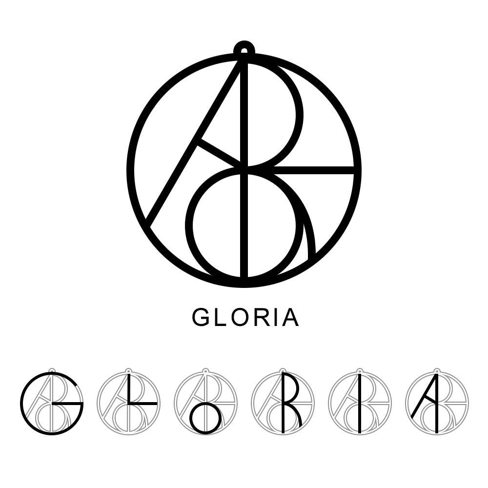 Personalisierte Einzigartige Design-monogramm-individuelle Namens-logo-halskette - soufeede