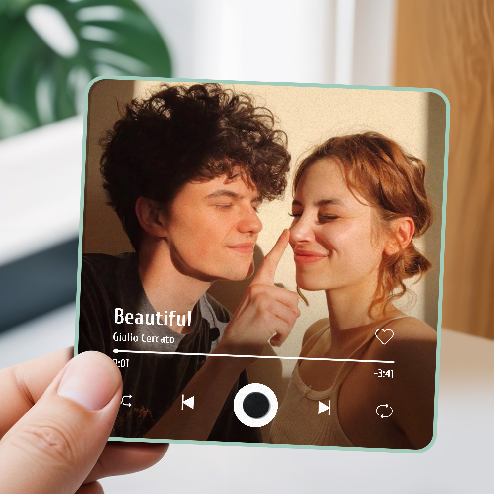 Personalisierter Fotoalbum-kühlschrankmagnet, Musik-wand-fotoaufkleber, Musikbewegung, Die Ohne Handy Abgespielt Werden Kann, Music Fridge Magnet Pro