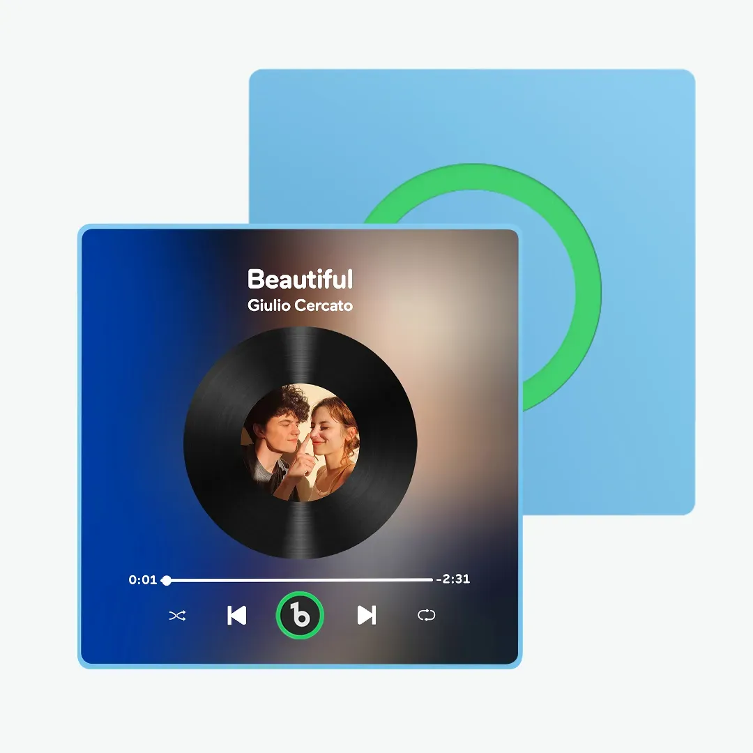Personalisierter Fotoalbum-kühlschrankmagnet, Musik-wand-fotoaufkleber, Musikbewegung, Die Ohne Handy Abgespielt Werden Kann, Music Fridge Magnet Pro