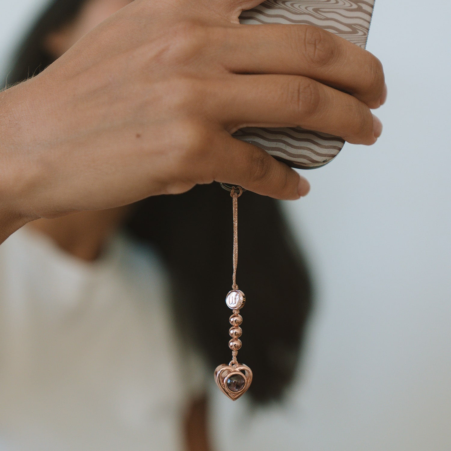 Personalisierter Herz-foto-handyanhänger, Individuelles Fotoprojektionsjuwel, Bedeutungsvolles Geschenk Für Sie Als Weihnachtsgeschenk