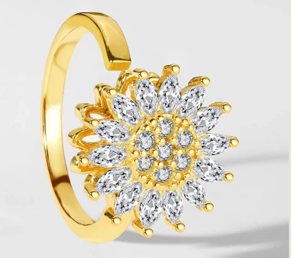 Sonnenblumen-spinnerring, Geschenk Für Liebhaber - soufeelde