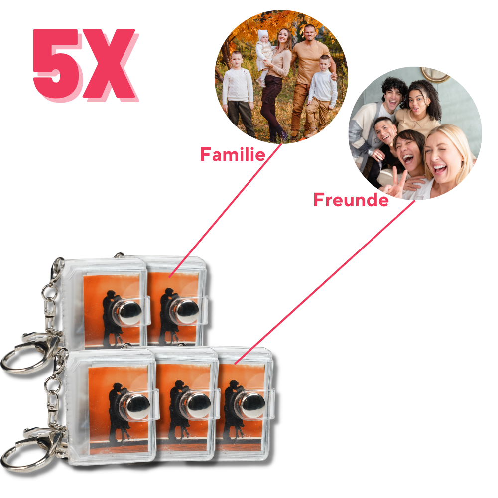 Personalisierter Transparenter Mini-fotoalbum-schlüsselanhänger, Personalisierter Foto-kunststoff-schlüsselanhänger, Romantisches Geschenk - soufeede