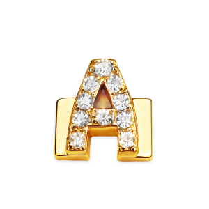 Buchstabe Mit Diamant-a-anhänger – Gold