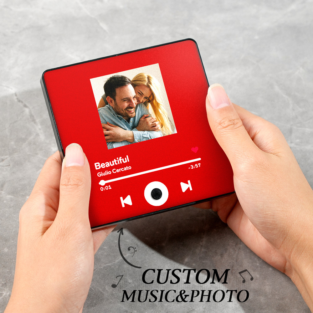 Personalisierter Fotoalbum-kühlschrankmagnet, Musik-wand-fotoaufkleber, Musikbewegung, Die Ohne Handy Abgespielt Werden Kann, Music Fridge Magnet Pro