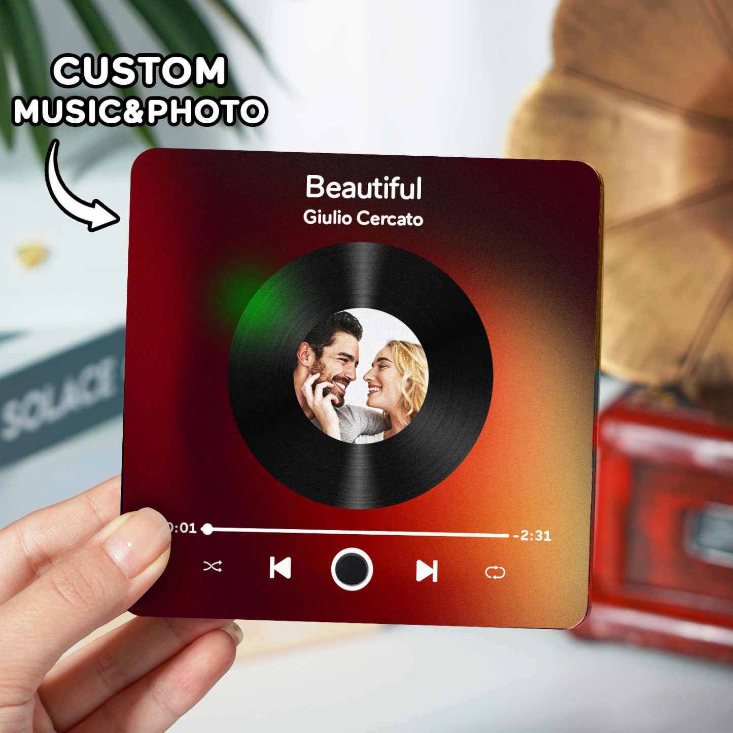 Personalisierter Fotoalbum-kühlschrankmagnet, Musik-wand-fotoaufkleber, Musikbewegung, Die Ohne Handy Abgespielt Werden Kann, Music Fridge Magnet Pro - soufeede