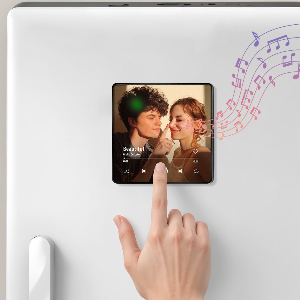 Personalisierter Fotoalbum-kühlschrankmagnet, Musik-wand-fotoaufkleber, Musikbewegung, Die Ohne Handy Abgespielt Werden Kann, Music Fridge Magnet Pro