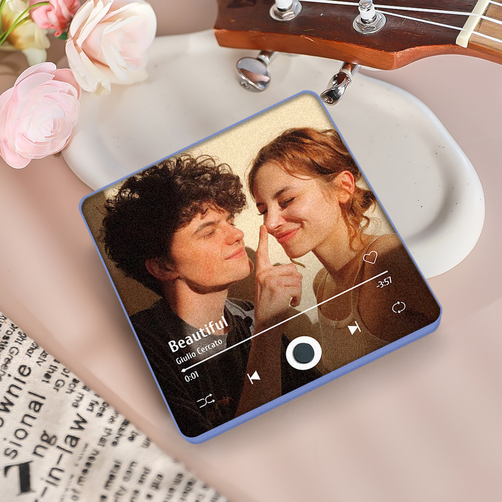 Personalisierter Fotoalbum-kühlschrankmagnet, Musik-wand-fotoaufkleber, Musikbewegung, Die Ohne Handy Abgespielt Werden Kann, Music Fridge Magnet Pro