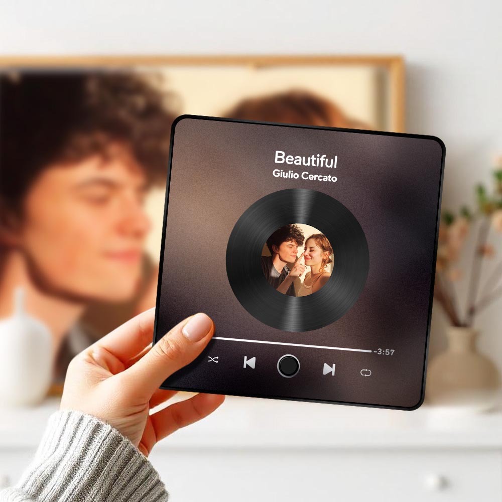 Personalisierter Fotoalbum-kühlschrankmagnet, Musik-wand-fotoaufkleber, Musikbewegung, Die Ohne Handy Abgespielt Werden Kann, Music Fridge Magnet Pro