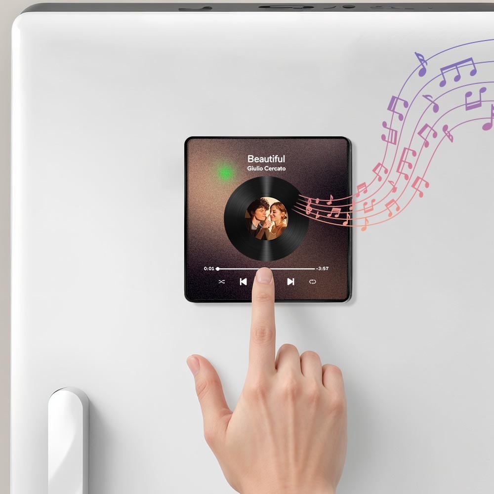 Personalisierter Fotoalbum-kühlschrankmagnet, Musik-wand-fotoaufkleber, Musikbewegung, Die Ohne Handy Abgespielt Werden Kann, Music Fridge Magnet Pro