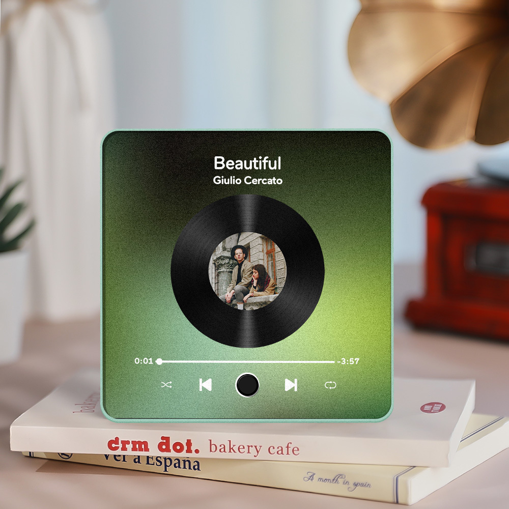 Personalisierter Fotoalbum-kühlschrankmagnet, Musik-wand-fotoaufkleber, Musikbewegung, Die Ohne Handy Abgespielt Werden Kann, Music Fridge Magnet Pro