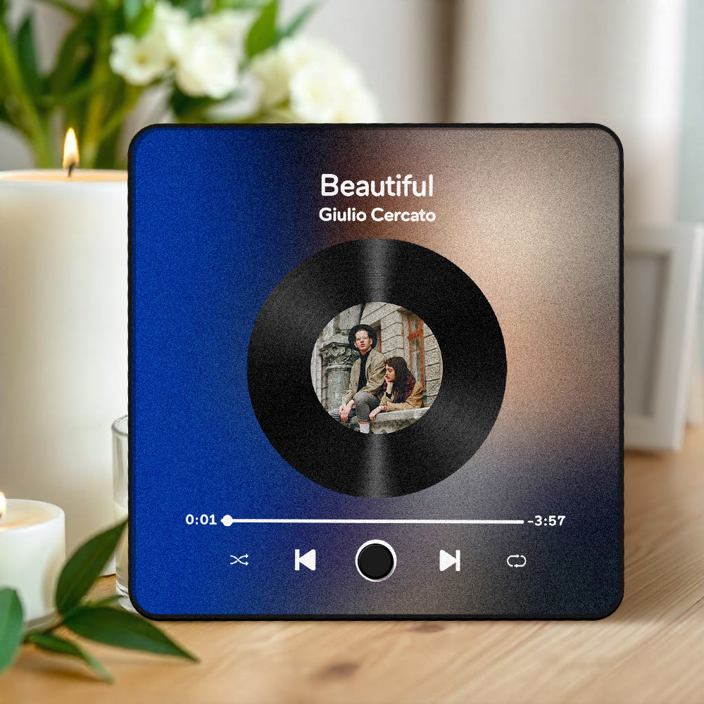 Personalisierter Fotoalbum-kühlschrankmagnet, Musik-wand-fotoaufkleber, Musikbewegung, Die Ohne Handy Abgespielt Werden Kann, Music Fridge Magnet Pro