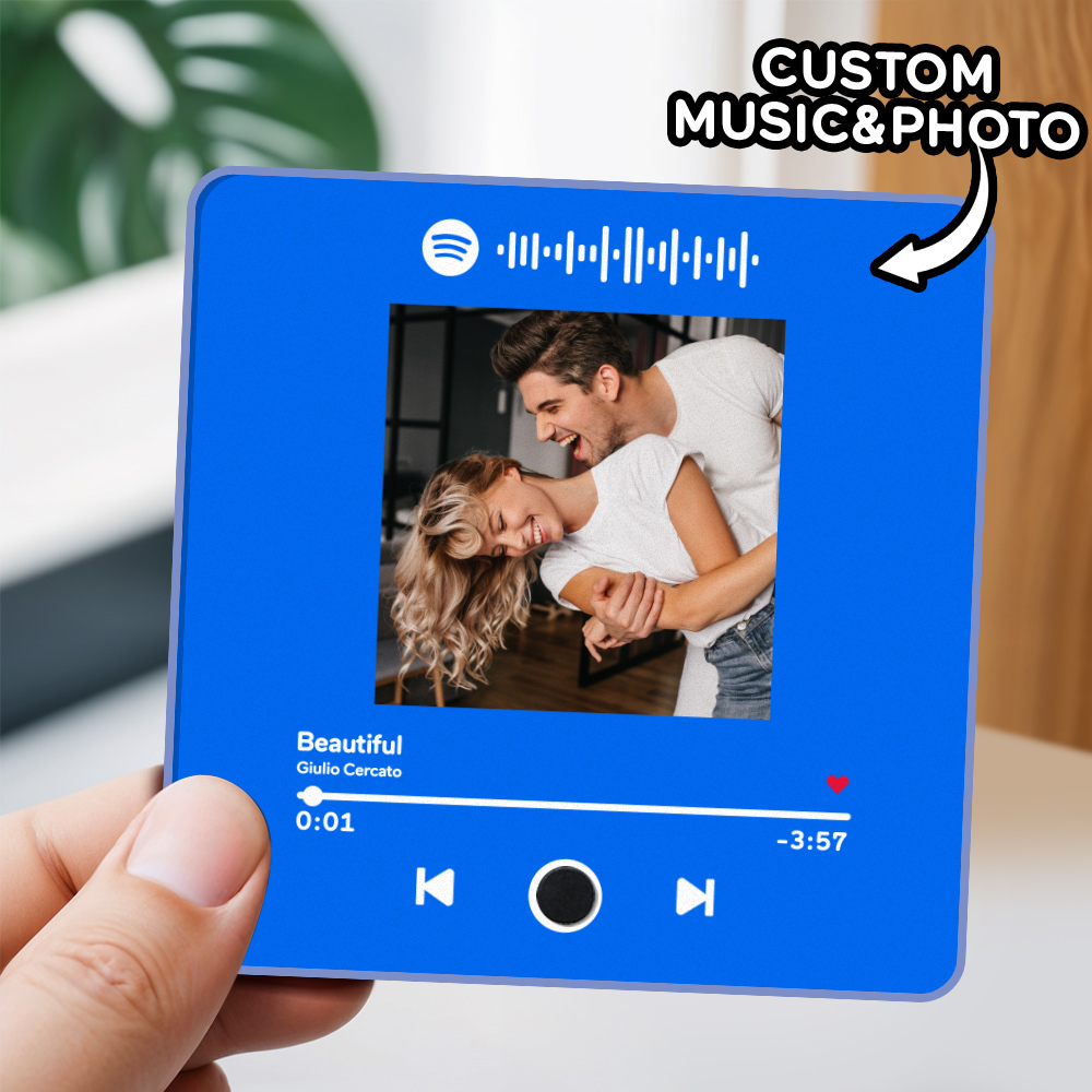 Personalisierter Fotoalbum-kühlschrankmagnet, Musik-wand-fotoaufkleber, Musikbewegung, Die Ohne Handy Abgespielt Werden Kann, Music Fridge Magnet Pro - soufeede