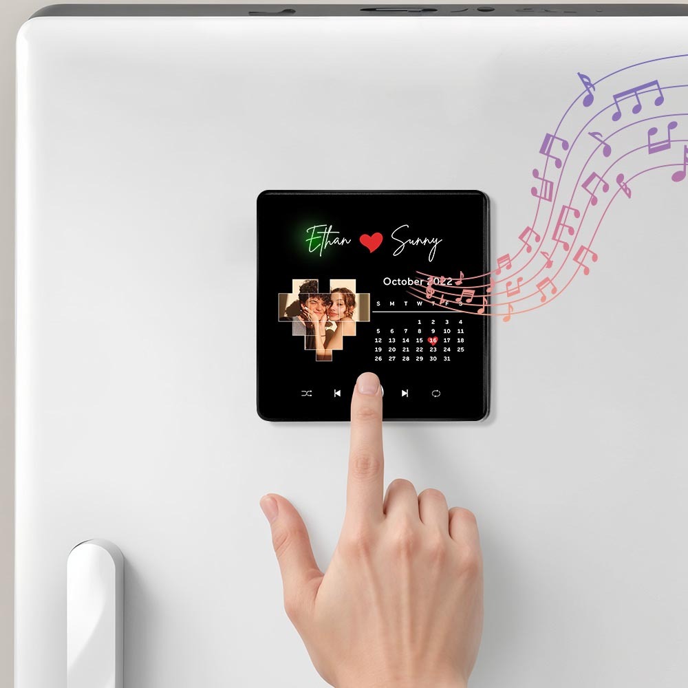 Personalisierter Fotoalbum-kühlschrankmagnet, Musik-wand-fotoaufkleber, Musikbewegung, Die Ohne Handy Abgespielt Werden Kann, Music Fridge Magnet Pro