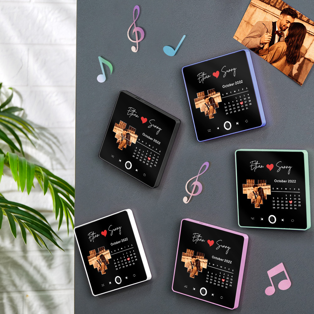 Personalisierter Fotoalbum-kühlschrankmagnet, Musik-wand-fotoaufkleber, Musikbewegung, Die Ohne Handy Abgespielt Werden Kann, Music Fridge Magnet Pro