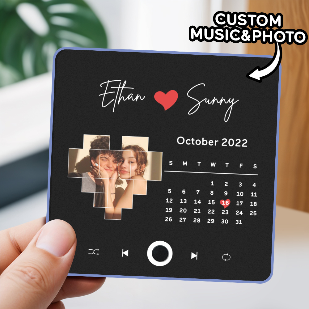 Personalisierter Fotoalbum-kühlschrankmagnet, Musik-wand-fotoaufkleber, Musikbewegung, Die Ohne Handy Abgespielt Werden Kann, Music Fridge Magnet Pro - soufeede