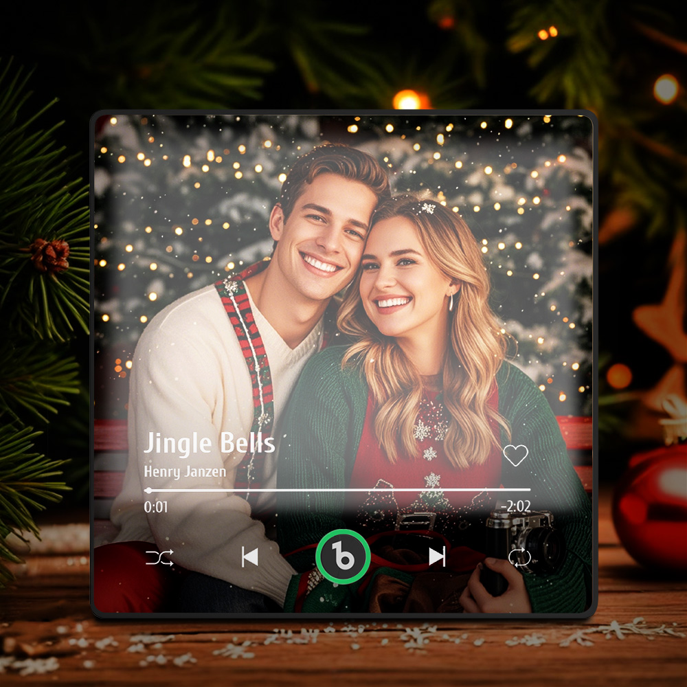 Individuell Gestaltbarer Musik-kühlschrankmagnet Mit Leuchtendem, Farbenfrohem Rahmen – Ein Abspielbares Musikalbum Für Die Wand. Weihnachtsgeschenk - soufeelde