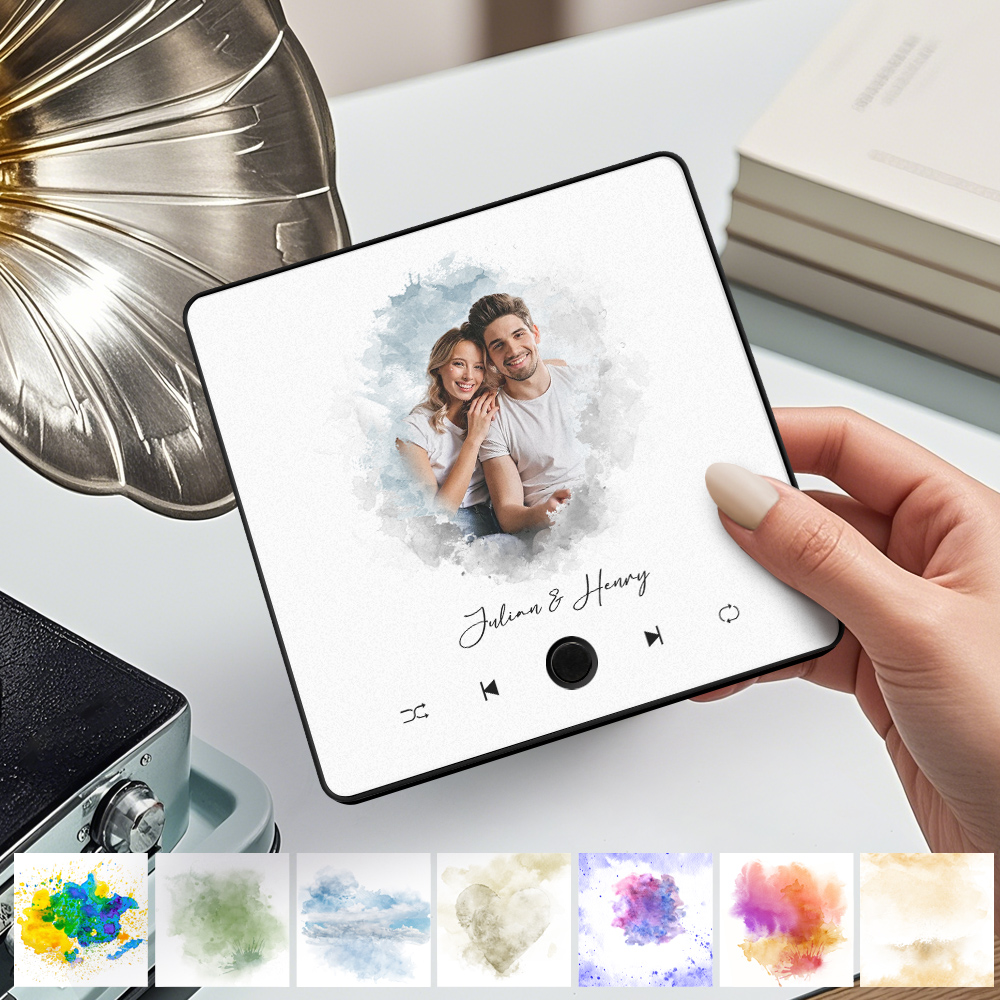 Benutzerdefinierter Musik-kühlschrankmagnet, Foto-aquarell-aufkleber, Musik-wand-fotoaufkleber, Der Ohne Handy Abgespielt Werden Kann. Bestes Geschenk