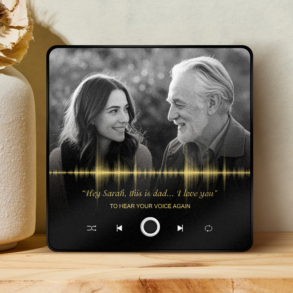 Personalisierter Kühlschrankmagnet Für Aufnahmen. Nehmen Sie Die Stimmen Und Das Lachen Ihrer Lieben Auf. Erinnerungsgeschenk. Hören Sie Ihre Stimme Wieder - soufeede