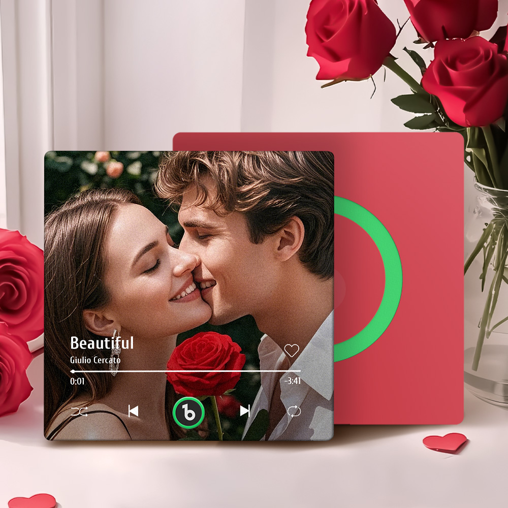 Benutzerdefinierter Musik-kühlschrankmagnet, Neues 4.0-upgrade, Bunter Rahmen, Album-kühlschrankmagnet, Musik-wand-fotoaufkleber, Musikbewegung, Die Gespielt Werden Kann, Valentinstagsgeschenk