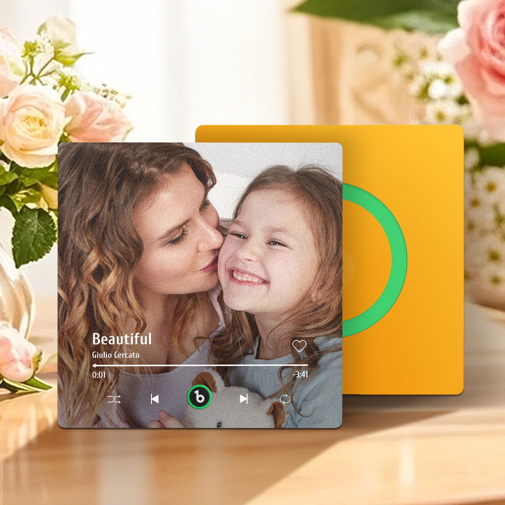 Benutzerdefinierter Musik-kühlschrankmagnet, Neues 4.0-upgrade, Bunter Rahmen, Album-kühlschrankmagnet, Musik-wandfotoaufkleber, Musikbewegung, Die Abgespielt Werden Kann, Muttertagsgeschenke Für Mama - soufeelde