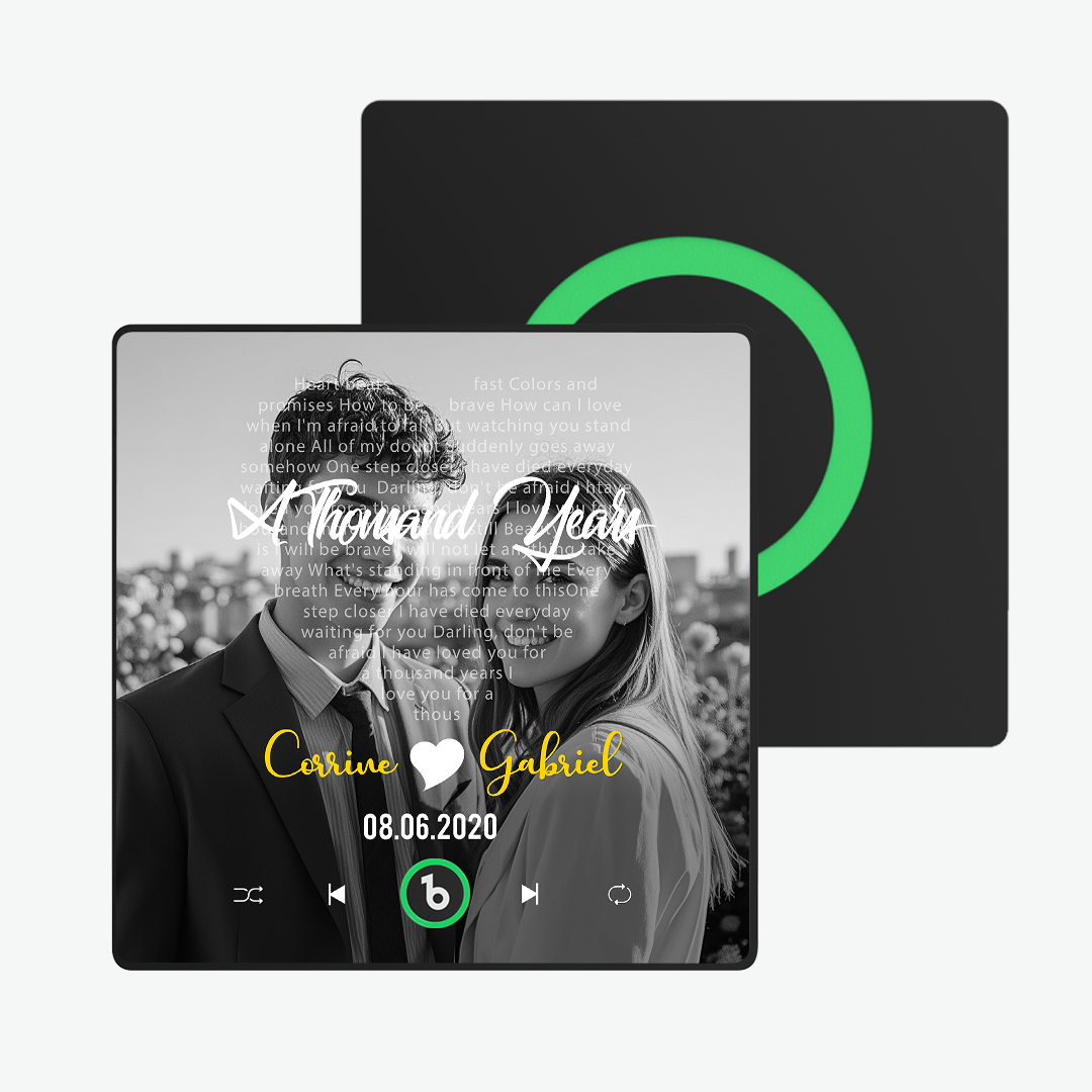Benutzerdefinierter Musik-kühlschrankmagnet, Musiktexte, Kühlschrankmagnet, Bunter Rahmen, Album-kühlschrankmagnet, Musik-wand-fotoaufkleber, Geschenk Für Paare - soufeede