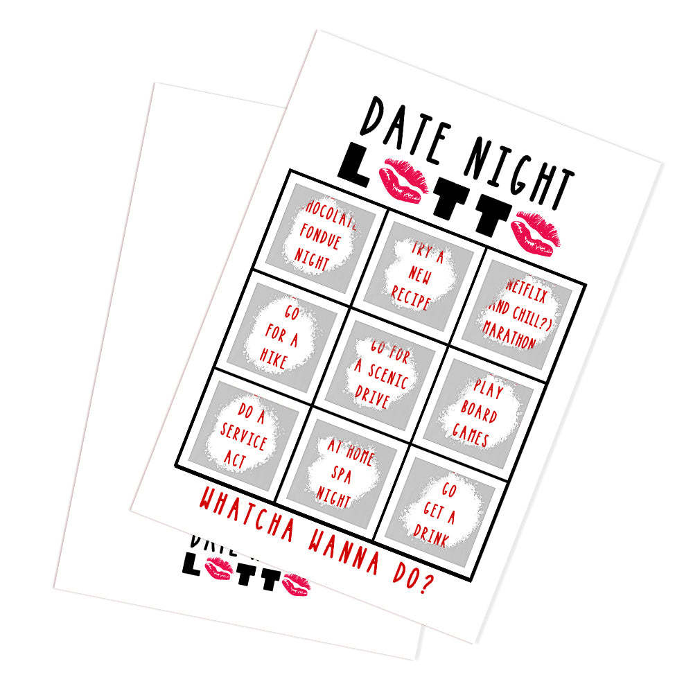 Lover's Lotto Rubbelkarte, Valentinstagsüberraschung, Lustige Rubbelkarte - soufeede