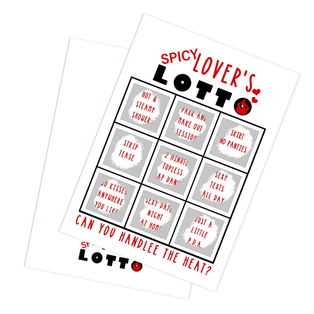 Lover's Lotto Rubbelkarte, Valentinstagsüberraschung, Lustige Rubbelkarte - soufeede