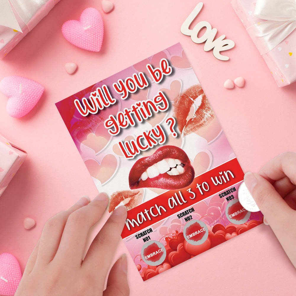 Red Lips Rubbelkarte Überraschung, Lustige Rubbelkarte, 3-gewinnt-gewinnkarte - soufeede
