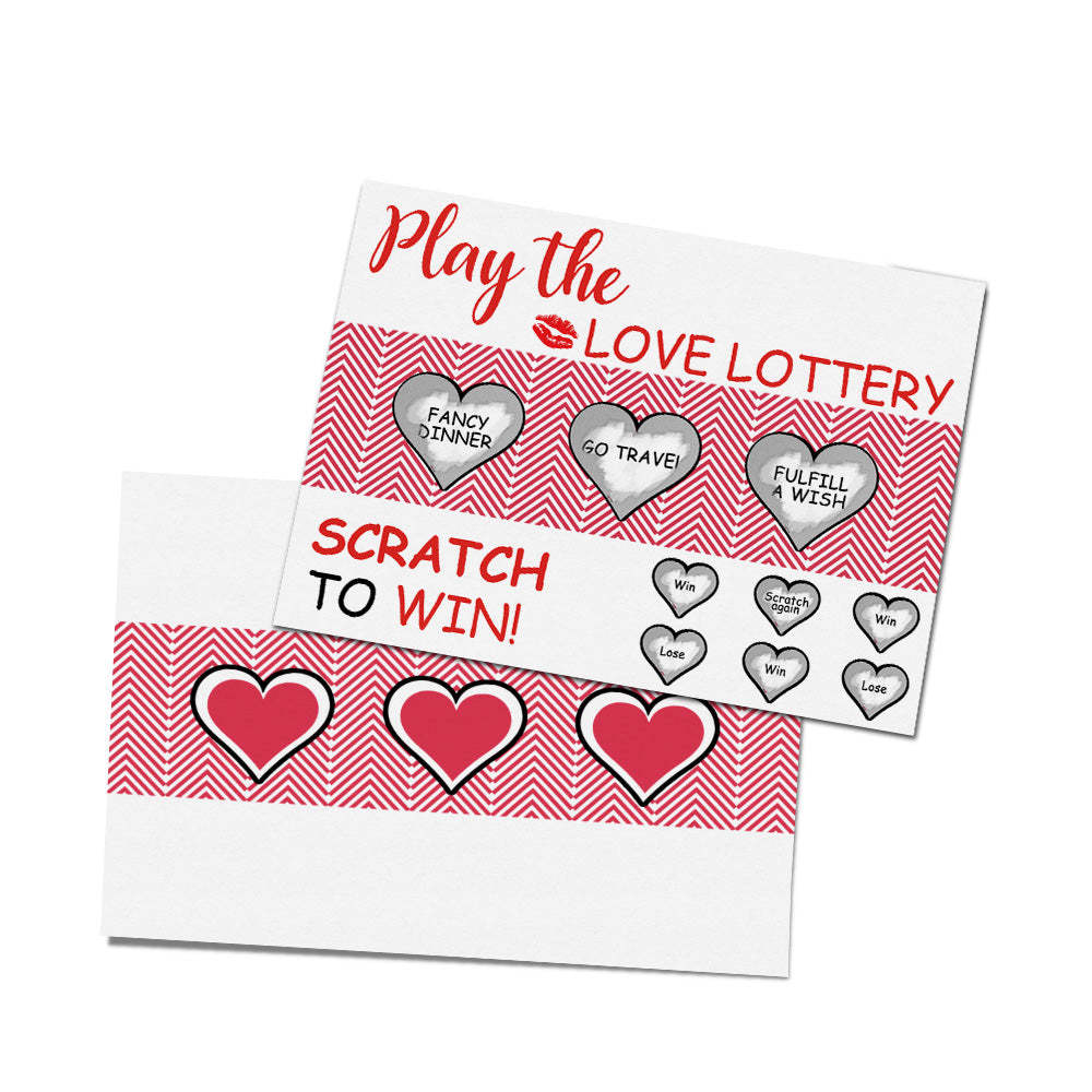Liebes-lotterie-rubbelkarte. Lustige Rubbelkarte Zum Valentinstag - soufeede