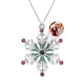 Personalisierte Fotoprojektionsornamente, Schneeflocken-weihnachtsgeschenke