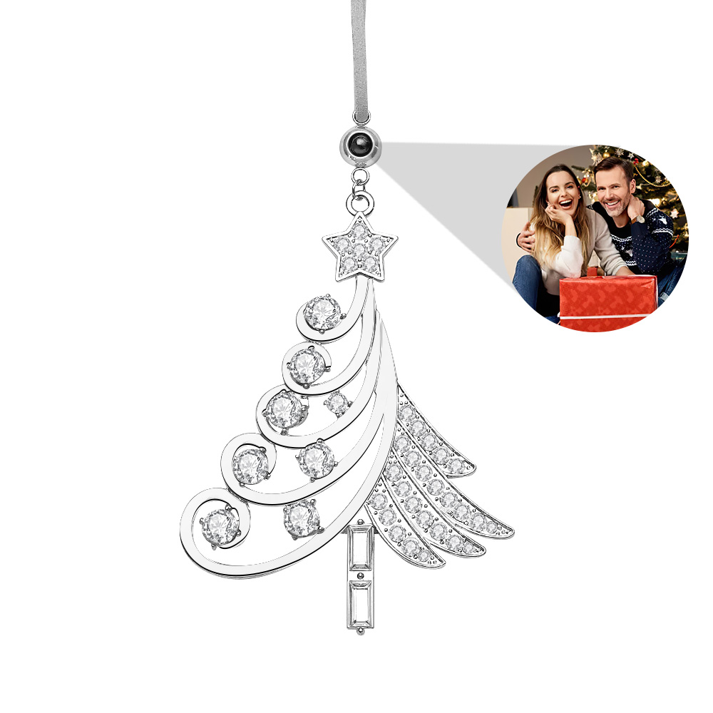 Personalisierte Fotoprojektionsornamente, Bunte Weihnachtsbaum-diamant-ornamente, Weihnachtsgeschenke - soufeede